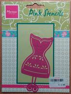 Marianne Design mal - Pink stencils - PK9003 Jurk, Ophalen of Verzenden, Nieuw, Pons of Mal