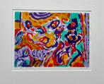 Frans van Straalen - Acryl op papier in passe-partout, Verzenden