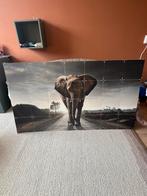 Olifant IXXI op plaat 140 x 80cm, Huis en Inrichting, Ophalen, 125 cm of meer, Zo goed als nieuw, Schilderij