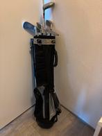 Golftas, incl. 7 clubs voor LINKSHANDIGEN en karretje, Sport en Fitness, Ophalen of Verzenden, Zo goed als nieuw, Tas, Overige merken