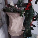 Oude Franse linnen waterzak, Antiek en Kunst, Curiosa en Brocante, Ophalen of Verzenden