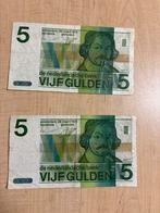 2x 5 Gulden Biljet 1973, Postzegels en Munten, Bankbiljetten | Nederland, Ophalen of Verzenden, 5 gulden, Los biljet
