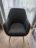 2 Fauteuil UDSBJERG grijze stof/eiken, Huis en Inrichting, Ophalen, Overige materialen, 75 tot 100 cm, Zo goed als nieuw