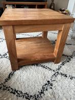 Houten (tweelaagse) salontafel 50x50 cm, Ophalen, Gebruikt, 50 tot 100 cm, Vierkant