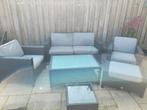 Complete tuinset + ligbed – gebruikt maar nog goed bruikbaar, Tuin en Terras, Ophalen, Gebruikt, Wicker, Hocker