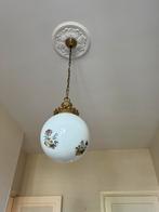 Ronde lamp met bloemenopdruk, Ophalen, Zo goed als nieuw, Minder dan 50 cm