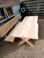Tuintafel boomstamtafel van douglas hout, Ophalen, Nieuw, Rechthoekig