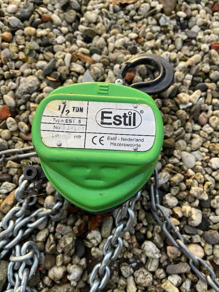Kettingtakel ESTIL, EST 5, 0,5 ton, Doe-het-zelf en Verbouw, Lieren en Takels, Gebruikt, Handmatig, Ophalen