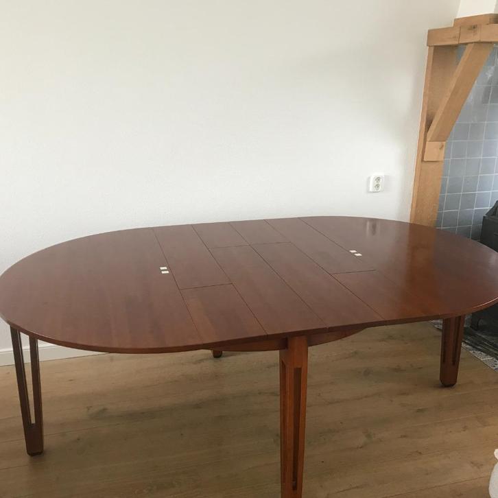 Frits Schuitema Art Deco Jugendstil tafel rond uitschuifbaar, Antiek en Kunst, Antiek | Meubels | Tafels, Ophalen