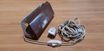 Retro Bruine bedlamp in originele staat., Ophalen of Verzenden, Gebruikt, Metaal, Vintage Retro Origineel