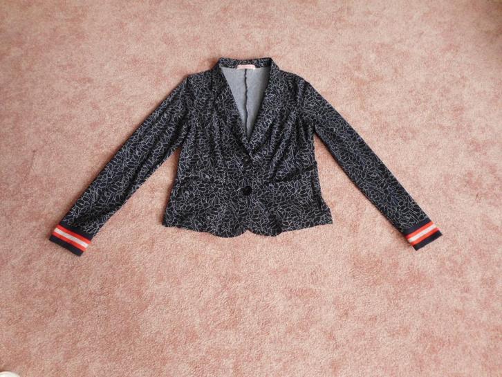 Studio Anneloes blauw travelstof jasje met patroon mt L 40, Kleding | Dames, Jasjes, Kostuums en Pakken, Zo goed als nieuw, Maat 38/40 (M)