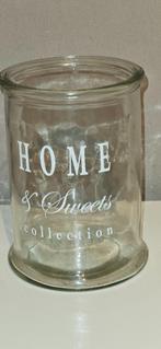 glazen windlicht (c) € 1,00, Ophalen of Verzenden, Zo goed als nieuw, Overige materialen, Minder dan 25 cm