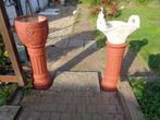 2 tuin bloempot zuilen, Huis en Inrichting, Woonaccessoires | Zuilen en Pilaren, Ophalen, Gebruikt