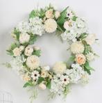 Kunst Champagne Pioen Rozen Krans / Bloemenkrans Rozenkrans, Huis en Inrichting, Woonaccessoires | Kransen, Verzenden, Nieuw