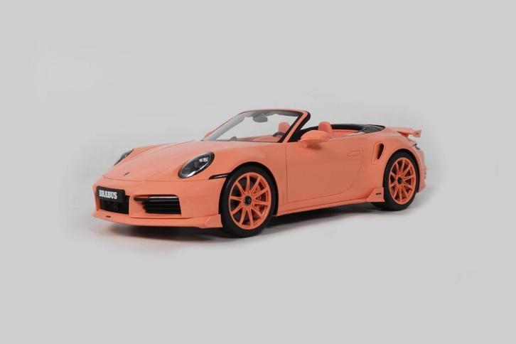 GT Spirit 1:18 Porsche 911 991 Brabus 900 Peetch Pink cabrio, Hobby en Vrije tijd, Modelauto's | 1:18, Nieuw, Auto, Overige merken