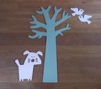 Wanddecoratie boom met hondje en vogels, Ophalen, Gebruikt, Wanddecoratie