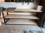 Werkbank met stalen frame, Doe-het-zelf en Verbouw, Werkbanken, Ophalen of Verzenden, Gebruikt, 170 cm of meer