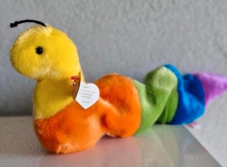 TY Beanie Buddy Rups Inch, Kinderen en Baby's, Speelgoed | Knuffels en Pluche, Zo goed als nieuw, Overige typen, Ophalen of Verzenden