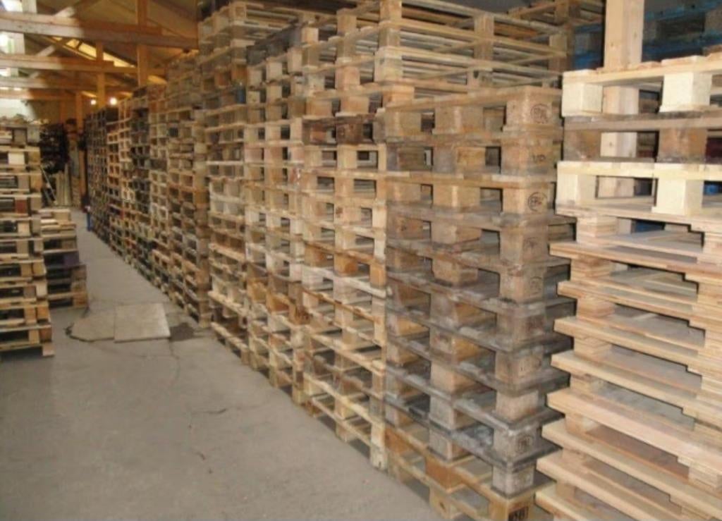 Pallets Europallets blokpallets palletranden kunststof, Doe-het-zelf en Verbouw, Hout en Planken, Gebruikt, Pallet, Overige houtsoorten