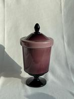 Midcentury handgeblazen bonbonnière, Glas of Glazen, Ophalen of Verzenden, Overige stijlen, Glas