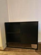 Metalen dressoir, zwart., Huis en Inrichting, Kasten | Dressoirs, Ophalen, Gebruikt, 50 tot 100 cm, Metaal