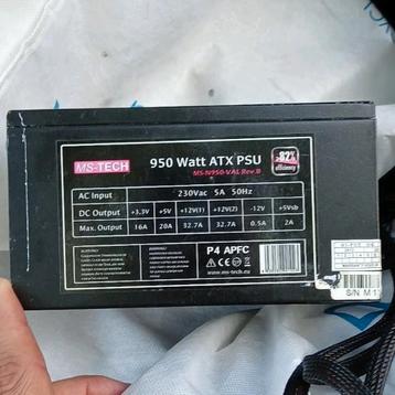 Computervoeding: MS-Tech 950 ATX PSU-MS-N950-VAL Rev.B beschikbaar voor biedingen