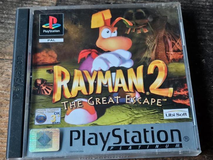 Rayman 2: The Great Escape - PS1 Platinum, Spelcomputers en Games, Games | Sony PlayStation 1, Gebruikt, Platform, 1 speler, Vanaf 7 jaar
