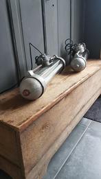 STOER!!! Industriële TL lamp LED bully! Hellux, Ophalen of Verzenden, Glas, Vintage industrieel, Minder dan 50 cm