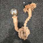 Unieke touwlamp met knoop, Huis en Inrichting, Lampen | Hanglampen, Ophalen of Verzenden, Gebruikt, Stof, Bohemian