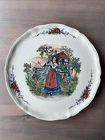 Groot plat bord Sarreguemines Obernai, Antiek en Kunst, Antiek | Servies los, Ophalen of Verzenden