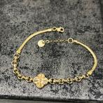 14k gouden armband dames klavervier model, Ophalen of Verzenden, Nieuw, Goud