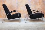 Als NIEUW 2 zwarte stoffen Harvink design fauteuils, Huis en Inrichting, Fauteuils, Harvink, Harvink, Design, 75 tot 100 cm