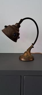 Art Deco tafellamp met blauwe kralen rond 1920, Antiek en Kunst, Ophalen of Verzenden