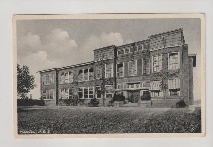 Woerden - H.B.S. | Minkema * 251029-35, Verzamelen, Ansichtkaarten | Nederland, Gelopen, Utrecht, 1940 tot 1960, Ophalen of Verzenden