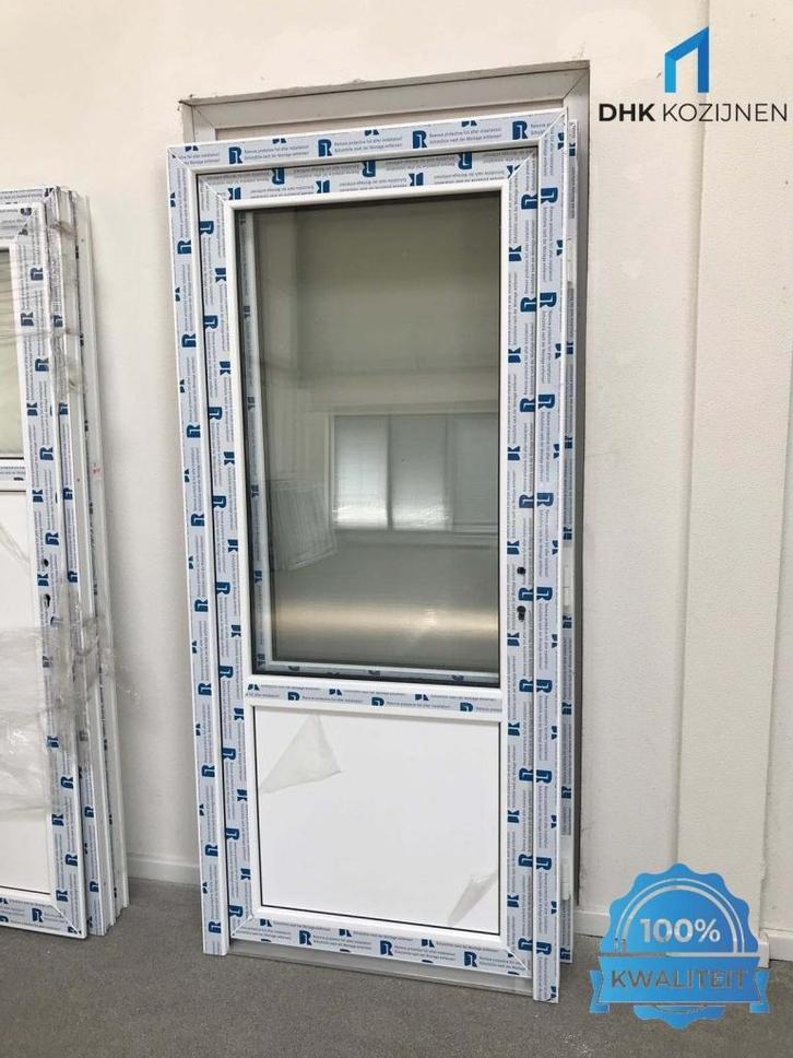 2/3 Glas Kunststof Deur - Verschillende maten, Doe-het-zelf en Verbouw, Deuren en Horren, Nieuw, Buitendeur, 200 tot 215 cm, 80 tot 100 cm