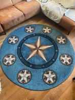 Prachtig rond vloerkleed als nieuw, Huis en Inrichting, Ophalen, Blauw, Rond, 200 cm of meer