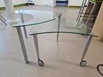 Glazen bijzet tafel, 45 tot 60 cm, Vierkant, 55 tot 75 cm, Ophalen of Verzenden
