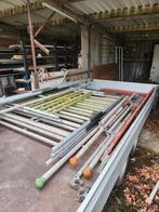 Layher rolsteiger 5m hoog, 1.5m breed met wielen en poten, Ophalen