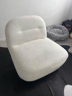 Draaibare fauteuil - POZETI - bouclé - wit - teddy, Huis en Inrichting, Fauteuils, Ophalen, Zo goed als nieuw, 75 tot 100 cm, 75 tot 100 cm