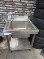 Roestvrijstalen spoelbak met kraan, Doe-het-zelf en Verbouw, Sanitair, Ophalen, Gebruikt, Wastafel