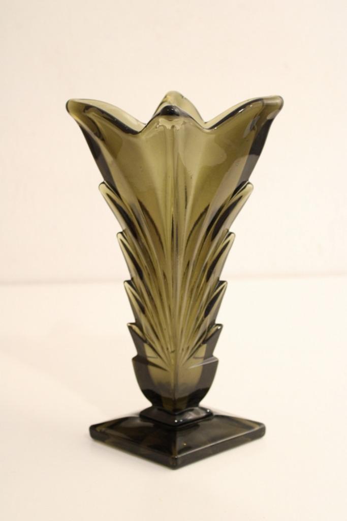 Art Deco vaas model 19085 Stolzle Hermanova Hut Tsjechië, Antiek en Kunst, Antiek | Glas en Kristal, Ophalen of Verzenden