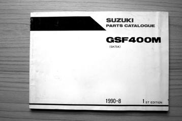 Suzuki GSF400 M 1991 Parts Catalogue (onderdelenboekje)