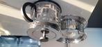Design chroom Theepot en theelicht., Ophalen, Zo goed als nieuw