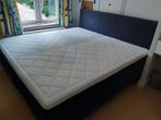Auping bed boxspring (2m x 2m) met traagschuim topper, Ophalen, Gebruikt, Zwart, Tweepersoons