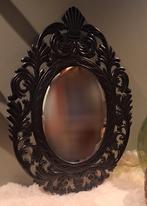 Spiegel ovaal brocant barok zwart, Ophalen, Ovaal, Minder dan 50 cm, Minder dan 100 cm
