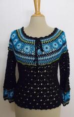 Boho handmade knitwear zwart truitje! M, Maat 38/40 (M), Overige kleuren, Verzenden, Zo goed als nieuw