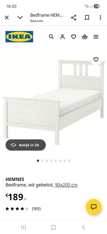 Ikea bedframe Hemnes inclusief lattenbodem - afbeelding 1