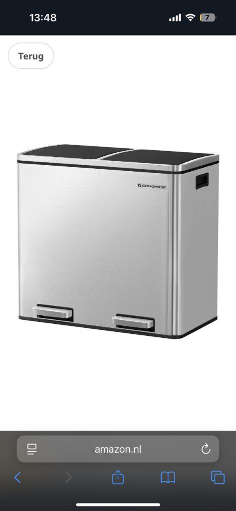 Nieuw prullenbak met klein beschadiging, Huis en Inrichting, Woonaccessoires | Prullenbakken, Nieuw, Kunststof, Minder dan 50 cm