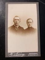 cdv carte de visite echtpaar Steenwijk H Nieweg, Verzenden, Voor 1940, Zo goed als nieuw, Foto
