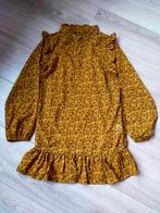 Nieuw! Schattige okergele gebloemde jurk! Mt 146/152, Zeeman, Meisje, Nieuw, Ophalen of Verzenden
